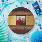 Golden Wedding Jubileum 50th Treasure Papieren Bordje (Feest)