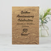 Golden Wedding Jubileum - Aangepaste uitnodiging 5 (Staand voorkant)