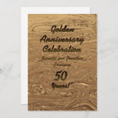 Golden Wedding Jubileum - Aangepaste uitnodiging 5 (Voorkant / Achterkant)