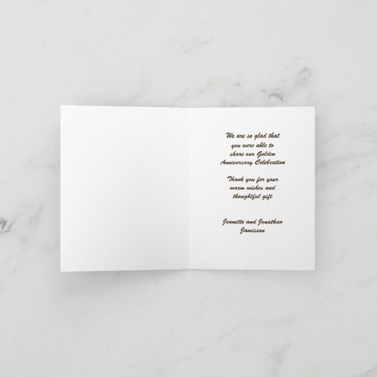 Golden Wedding Jubileum Bedankt Nota Dolls (Binnen)