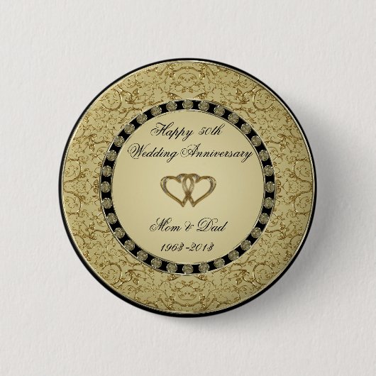 Golden Wedding Jubileum Button (Voorkant)