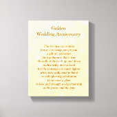 Golden Wedding Jubileum Canvas (Voorkant)