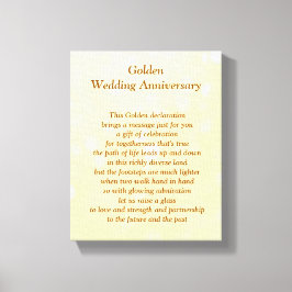 Golden Wedding Jubileum Canvas
