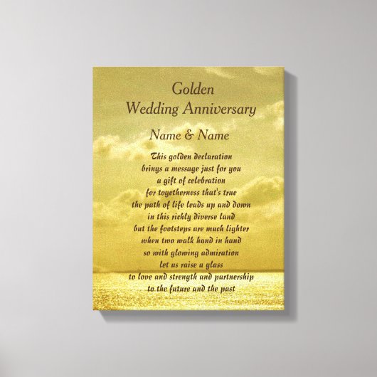 Golden Wedding Jubileum canvas (Voorkant)