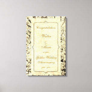  Golden Wedding Jubileum Canvas Afdruk