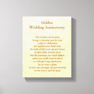 Golden Wedding Jubileum Canvas Afdruk