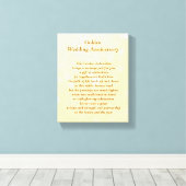 Golden Wedding Jubileum Canvas Afdruk (Insitu (Houten vloer))