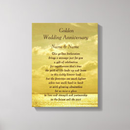 Golden Wedding Jubileum canvas Afdruk