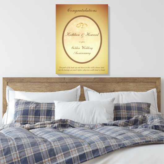 Golden Wedding Jubileum Canvas Afdruk (Insitu (Slaapkamer))