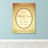 Golden Wedding Jubileum Canvas Afdruk (Insitu (Houten vloer))