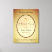  Golden Wedding Jubileum Canvas Afdruk (Voorkant)