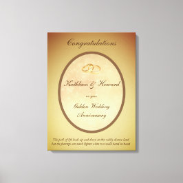  Golden Wedding Jubileum Canvas Afdruk