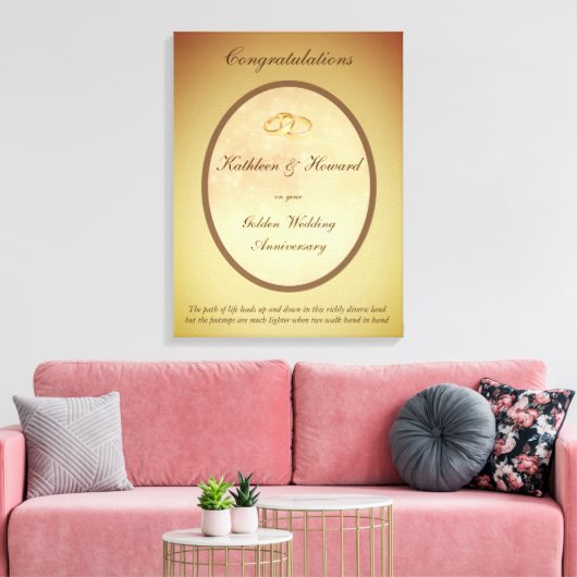  Golden Wedding Jubileum Canvas Afdruk (Insitu (Woonkamer))