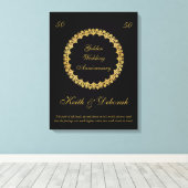  Golden Wedding Jubileum Canvas Afdruk (Insitu (Houten vloer))