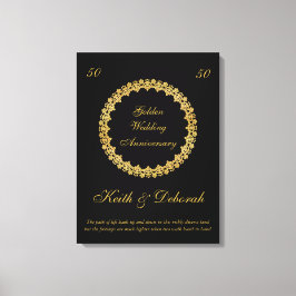 Golden Wedding Jubileum Canvas Afdruk