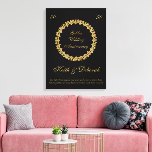  Golden Wedding Jubileum Canvas Afdruk (Insitu (Woonkamer))
