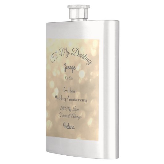 Golden Wedding Jubileum Classic Flask Flacon (Links)