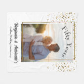 Golden Wedding Jubileum Fleece Deken (Voorkant (Horizontaal))