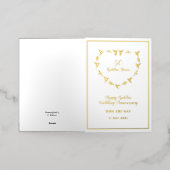  Golden Wedding Jubileum Folie Wenskaart (Buiten Laag)