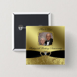 Golden Wedding Jubileum Foto Button