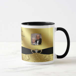 Golden Wedding Jubileum Foto koffie Mok