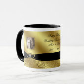 Golden Wedding Jubileum Foto koffie Mok (Voorkant links)