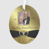 Golden Wedding Jubileum Foto Ornament (voorkant)
