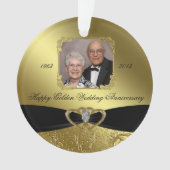 Golden Wedding Jubileum Foto Ornament (voorkant)