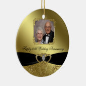 Golden Wedding Jubileum Foto Ornament (Rechts)