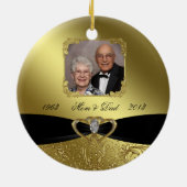 Golden Wedding Jubileum Foto Ornament (Achterkant)