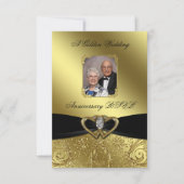 Golden Wedding Jubileum Foto RSVP (Voorkant)