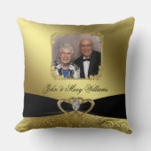 Golden Wedding Jubileum Foto Sierkussen (Voorkant)
