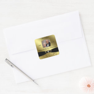Golden Wedding Jubileum Foto Sticker