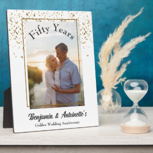 Golden Wedding Jubileum Fotoplaat
