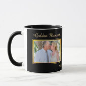 Golden Wedding Jubileum Fotosjabloon Mok (Links)