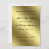 Golden Wedding Jubileum Fotouitnodiging Kaart (Achterkant)