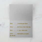 Golden Wedding Jubileum Invitation 50 jaar kaart (Binnen)