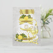 Golden Wedding Jubileum Invitation Papers Kaart (Staand voorkant)