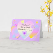 Golden Wedding-Jubileum Kaart (Gele Bloem)