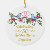 Golden Wedding Jubileum Keramisch Ornament (Voorkant)