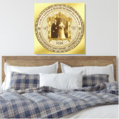 Golden Wedding Jubileum Klassieke Foto Lijst Canvas Afdruk (Insitu (Slaapkamer))