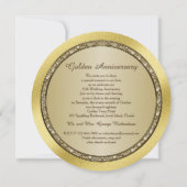 Golden Wedding Jubileum Klassieke Foto Lijst Kaart (Achterkant)
