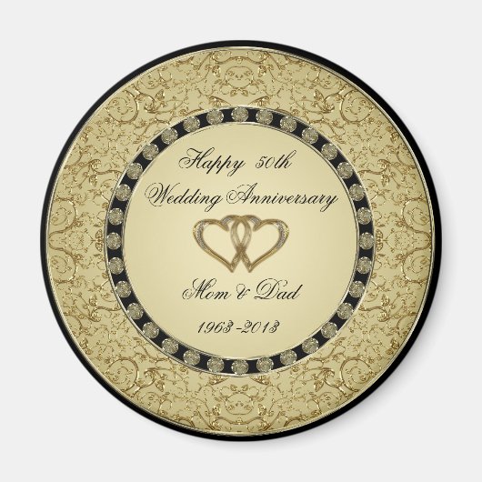 Golden Wedding Jubileum Magnet (Voorkant)
