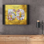 Golden Wedding Jubileum nummer 50 Foto Collage Imitatie Canvas Print<br><div class="desc">Creëer je eigen unieke 50 foto collage voor je gouden trouwdag. Het ontwerp is voorzien van een brutale gouden achtergrond met uw namen, trouwdatum en uw aangepaste titel (of u kunt de steekproef behouden, die "50 jaar van liefhebben, zorgen en delen" staat). Het fotomalplaatje is opstelling voor u om uw...</div>