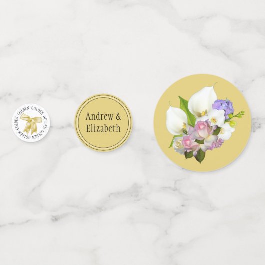 Golden Wedding Jubileum Party Confetti (Achterkanten)