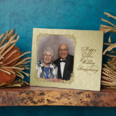 Golden Wedding Jubileum Photo Plaque Fotoplaat (Zijkant)