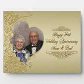 Golden Wedding Jubileum Photo Plaque Fotoplaat (Voorkant)