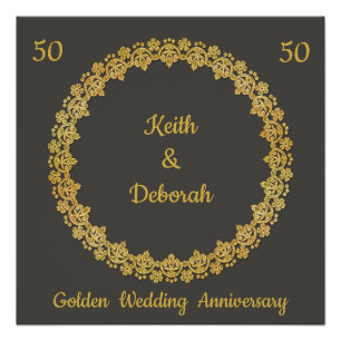 Golden Wedding Jubileum Poster