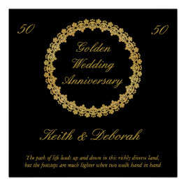 Golden Wedding Jubileum Poster
