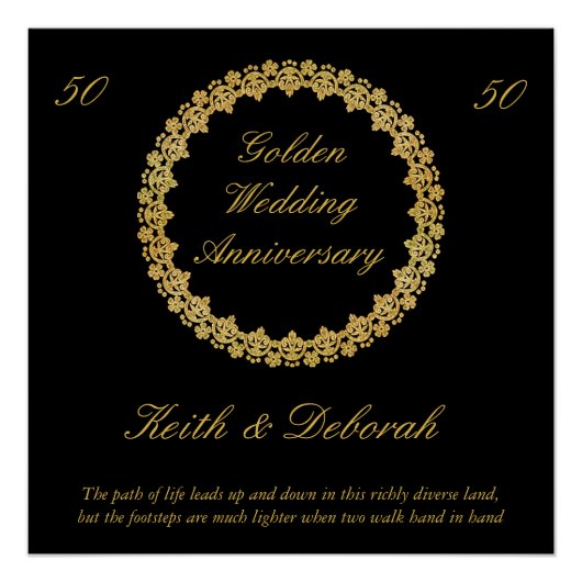 Golden Wedding Jubileum Poster (Voorkant)